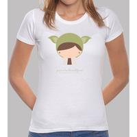 chibi yoda - shirt woman with illustration