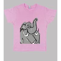 child, manga short, pink / elephant