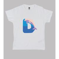 child white shirt, letter d