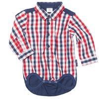 check shirt baby bodysuit red quality kids boys girls