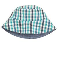 Checked Kids Sun Hat - Denim quality kids boys girls