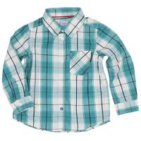 checked baby shirt turquoise quality kids boys girls