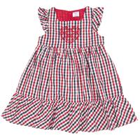 Checked Baby Dress - Red quality kids boys girls