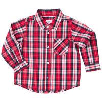 Checked Baby Shirt - Red quality kids boys girls
