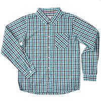 checked kids shirt turquoise quality kids boys girls