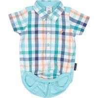 checked newborn baby bodysuit blue quality kids boys girls