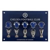 chelsea champions of europe pin badge collector set in acrylic case