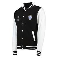 Chelsea UEFA Champions League Varsity Baseball Jacket - Black - Mens