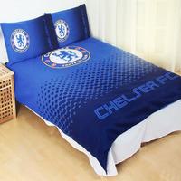 Chelsea Fc Fade Reversible Double Duvet Cover And Pillow Case Set By Official