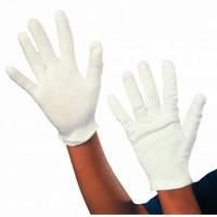 child white cotton gloves