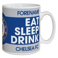 Chelsea Personalised Eat Sleep Drink Watch Mug