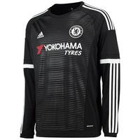 Chelsea Third Shirt 2015/16 - Long Sleeve - Kids Black