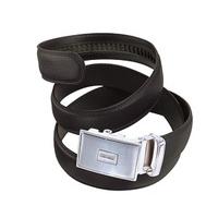 chevirex continuously adjustable belt black leather