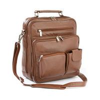 Chevirex® Leather Travel Organiser Bag, Dark Brown, Leather
