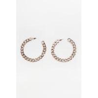 Chain Hoop Earrings, GOLD