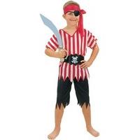 Child Striped Pirate Boy Costume - Medium