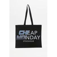 Cheap Monday Rapid Future Logo Tote Bag, BLACK