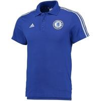 chelsea core 3 stripe polo blue