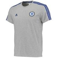 chelsea core 3 stripe t shirt grey