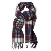 Checked Scarf - Purple Fig