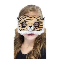 Child Plush Eyemask Tiger Brown