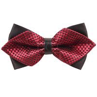 Checkered Red & Black Diamond Tip Bow Tie
