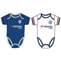 Chelsea F.c. 2 Pack Bodysuit 9/12 Mths Rw Official Merchandise
