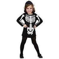 Children\'s Glam Skeleton Girl Costume Infant 3-4 Yrs (110cm) For Halloween