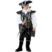childrens captain black costume small 5 7 yrs 128cm for buccaneer fanc ...