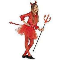 Children\'s Devil Girl Feather Trim 128cm Costume Small 5-7 Yrs (128cm) For