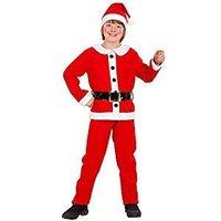 Children\'s Flannel Santa Boy Costume Medium 8-10 Yrs (140cm) For Christmas