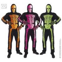 Children\'s 3d Neon Skeleton Child 128cm Costume For Halloween Living Dead Fancy