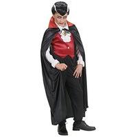 Children\'s Black Capes Withred Collar Child 110cm Costume Infant 3-4 Yrs