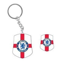 chelsea fc keyring and badge special set