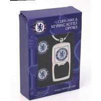 chelsea fc cufflinks and keyring opener set