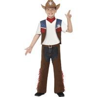 Children\'s Brown Texan Cowboy Fancy Dress Costume.