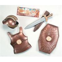 childrens plastic roman armour weapon set