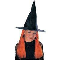 childrens witch hat with orange hair