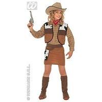 Children\'s Western Cowgirl 128cm Costume Small 5-7 Yrs (128cm) For Wild West