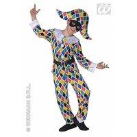 Children\'s Satin Harlequin Child 128cm Costume For Clown Fancy Dress