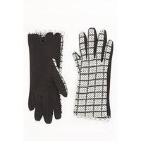 Chain Trim Two Tone Gloves