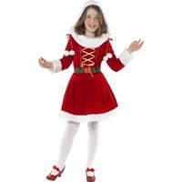 Children\'s Red Little Miss Santa Costume.