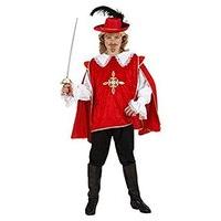 Children\'s Red Musketeer - Costume Large 11-13 Yrs (158cm) For Medieval Middle