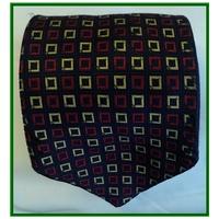 Charles Tyrwhitt - Steel Blue with Red & Yellow Square Pattern - Tie