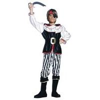 childrens pirate boy 140cm costume medium 8 10 yrs 140cm for buccaneer ...