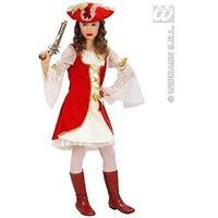 Children\'s Pirate Captain Costume Large 11-13 Yrs (158cm) For Buccaneer Fancy