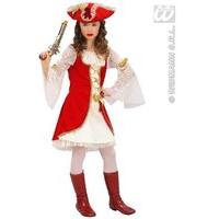 childrens pirate captain costume medium 8 10 yrs 140cm for buccaneer f ...