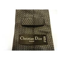 Christian Dior Charcoal Grey Silk Tie