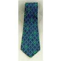 Christian Lacroix blue patterned silk tie