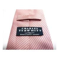 Charles Tyrwhitt Silk Tie Pink With Tiny Fuschia Pink Spots